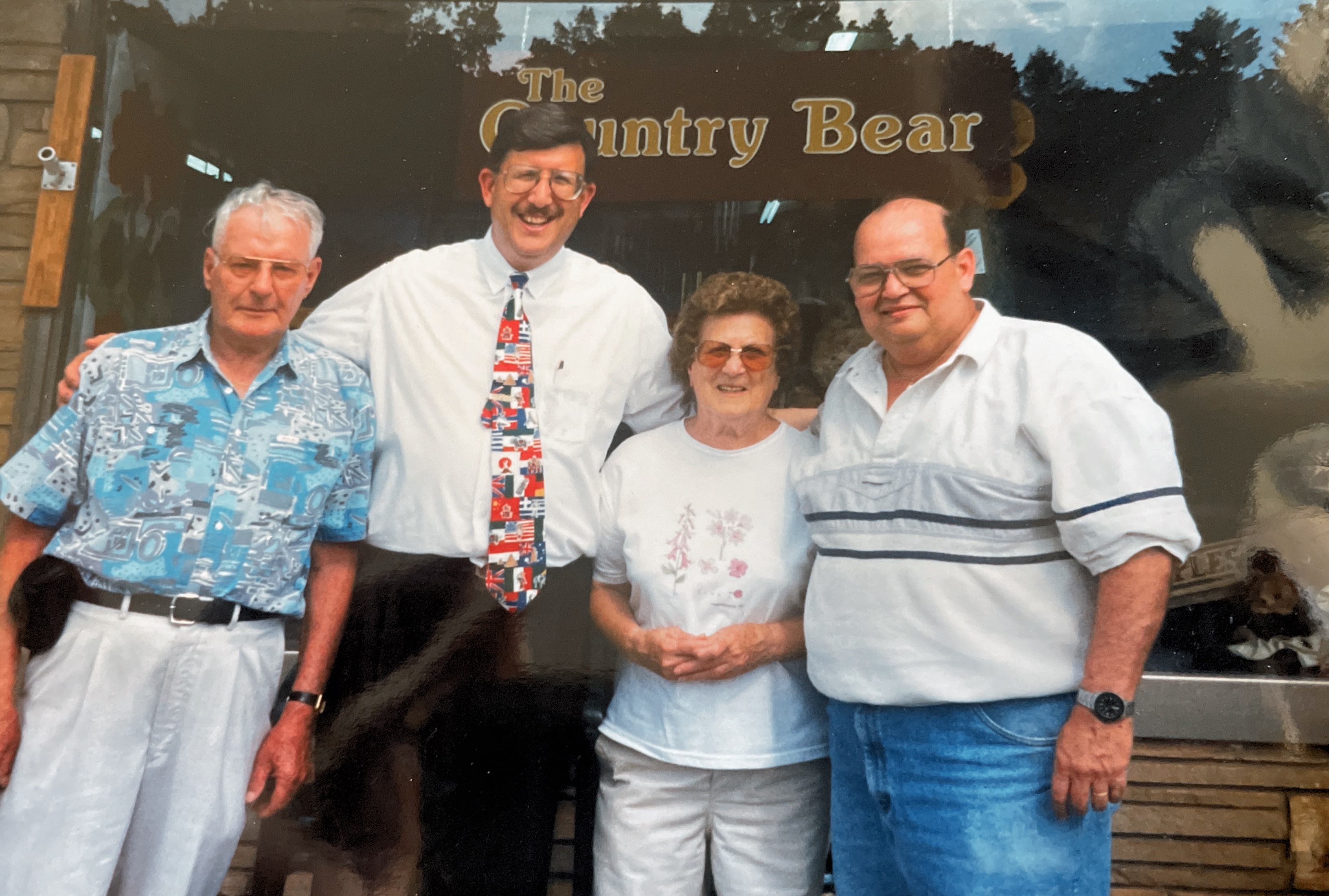Jay with friends outside The Country Bear